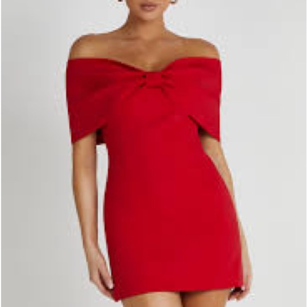 MESHKI RED BOW DRESS ❤️
